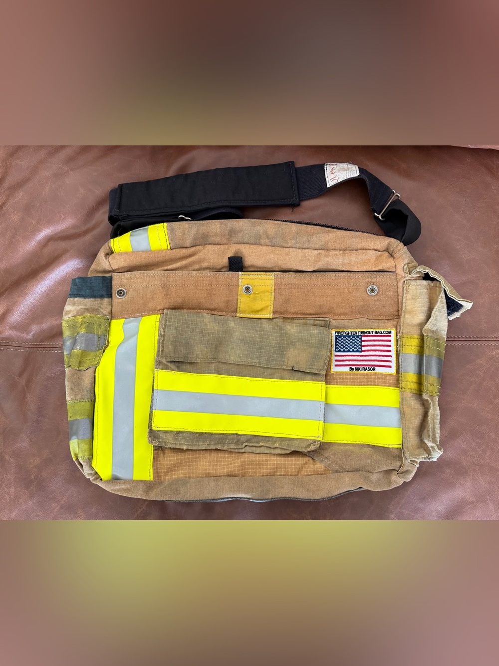 Firefighter turnout gear crossbody bag